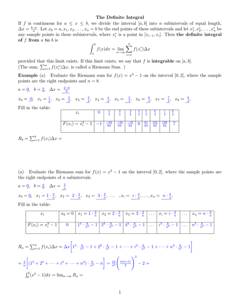 25 The Definite Integral