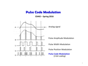 Lecture 11: Pulse Code Modulation