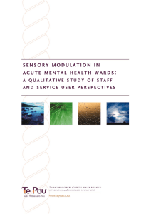 Sensory modulation in acute mental health wards