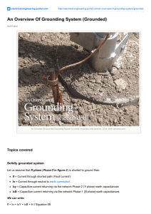 An Overview Of Grounding System (Grounded)