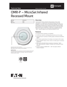 OMR-P – MicroSet Infrared Recessed Mount