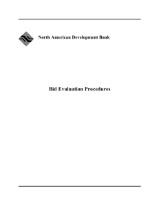 Bid Evaluation Procedures - North American Development Bank