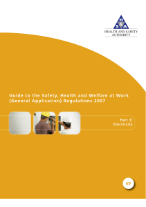 (General Application) Regulations 2007 Part 3: Electricity