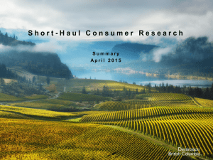 Short-Haul Consumer Research - Destination British Columbia