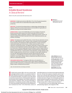 Irritable Bowel Syndrome A Clinical Review