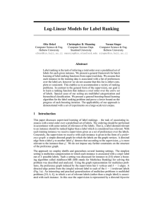 Log-Linear Models for Label Ranking