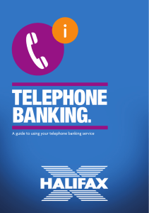 telephone banking.