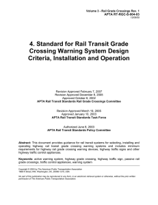 Standard for Rail Transit Grade Crossing Warning System Design