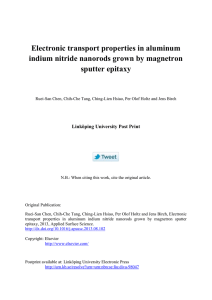 Electronic transport properties in aluminum indium nitride nanorods