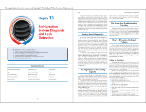 Refrigeration System Diagnosis and Leak Detection