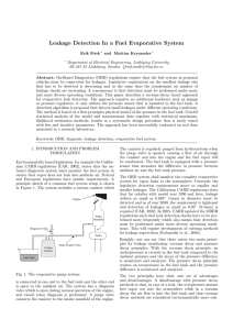 Leakage Detection In a Fuel Evaporative System