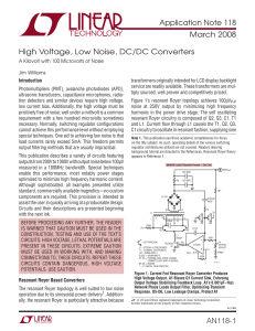 AN118 - High Voltage, Low Noise, DC/DC Converters