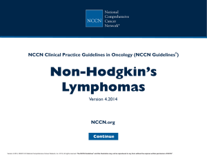 NCCN Clinical Practice Guidelines in Oncology (NCCN Guidelines