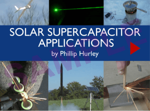 Solar Supercapacitor Applications by Phillip Hurley