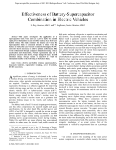 Effectiveness of Battery-Supercapacitor Combination in Electric