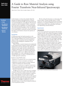 A Guide to Raw Material Analysis using Fourier Transform Near