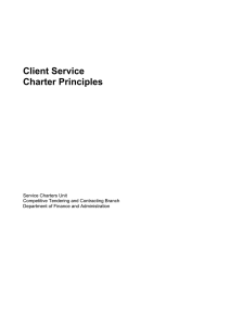 Client Service Charter Principles