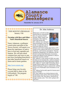 Dr. John Ambrose - The Alamance County Beekeepers