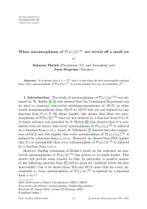 When automorphisms of P(κ)/[κ] - Department of Mathematics and