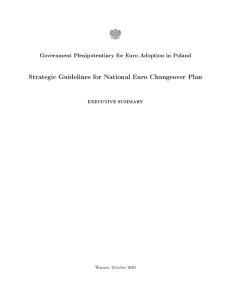 Strategic Guidelines for National Euro Changeover Plan