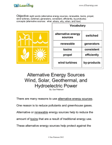 Alternative Energy Sources