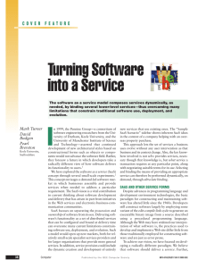 Turning software into a service
