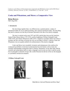 Cooke and Wheatstone, and Morse