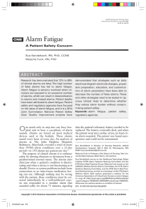 Alarm Fatigue - American Association of Critical