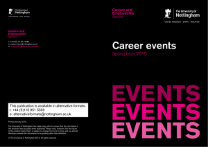 Careers events guide - University of Nottingham
