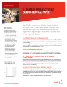 Carbon Neutral - Catalyst Paper