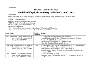 Neutral Cloud Theory: Models of Physical Chemistry of the Io
