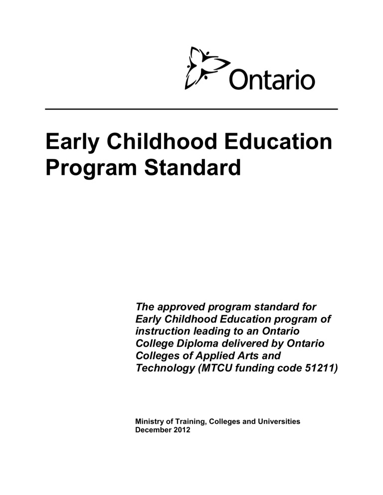 Early Childhood Education Program Standard