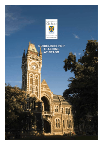 Guidelines for TeachinG aT oTaGo