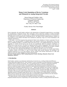 Monte Carlo Simulation of Device Variations and Mismatch in