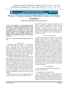 Process Variation Induced Mismatch Analysis In Sense Amplifiers