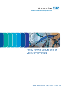 Policy for the Secure Use of USB Memory Sticks
