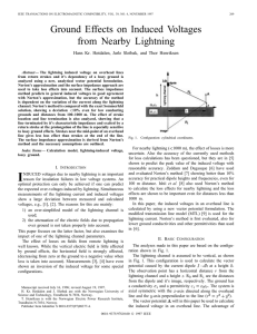 Ground Effects On Induced Voltages From Nearby Lightning