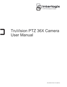 TruVision PTZ 36X Camera User Manual