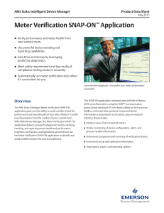 Meter Verification SNAP-ON™ Application