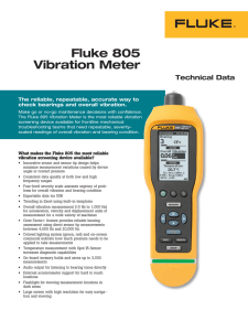 Fluke 805 Vibration Meter