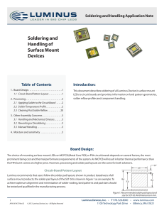 Soldering and Handling of Surface Mount Devices