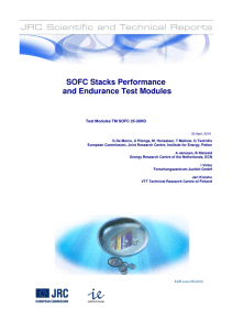 SOFC Stacks Performance and Endurance Test Modules
