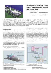 Development of 200kW Class SOFC Combined Cycle System and