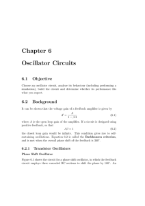 Chapter 6 Oscillator Circuits