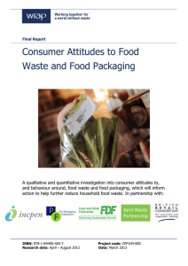 Consumer attitudes to food waste and food packaging