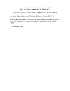 Copper Indium Alloy Transformations