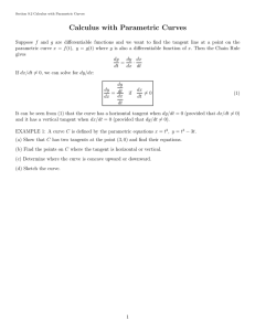 Section 9.2 Calculus with Parametric Curves