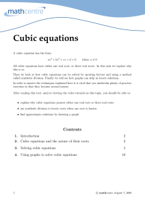 Cubic equations