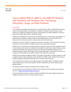 Cisco Catalyst 2960-S, 2960-X, and 2960