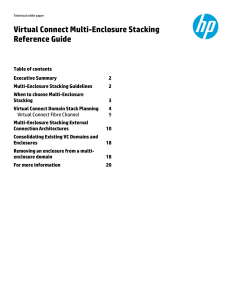 Virtual Connect Multi-Enclosure Stacking Reference Guide